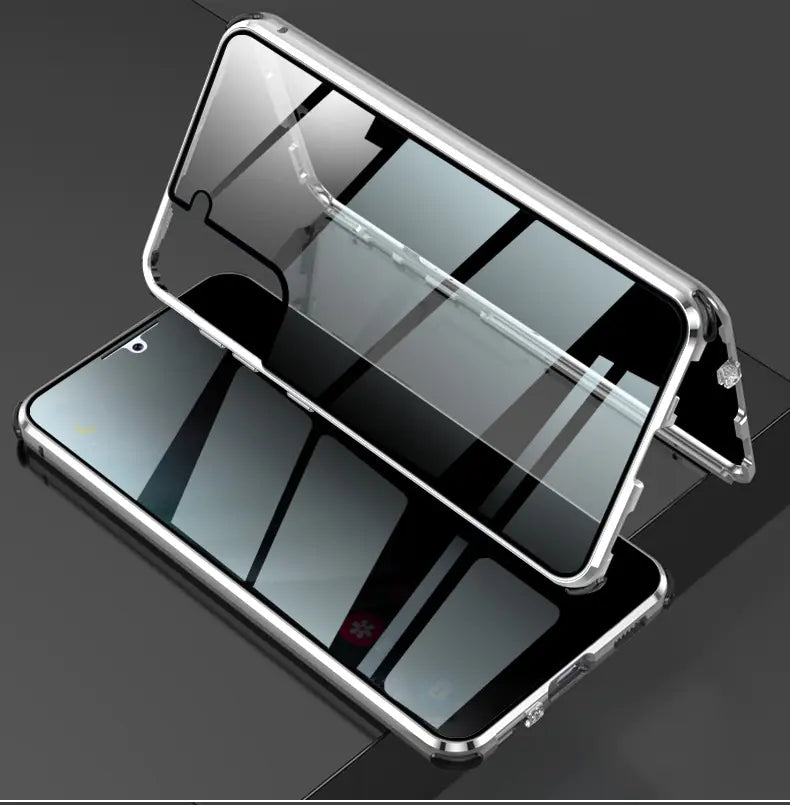 Metal Shield Dual-Sided Glass Case for Samsung