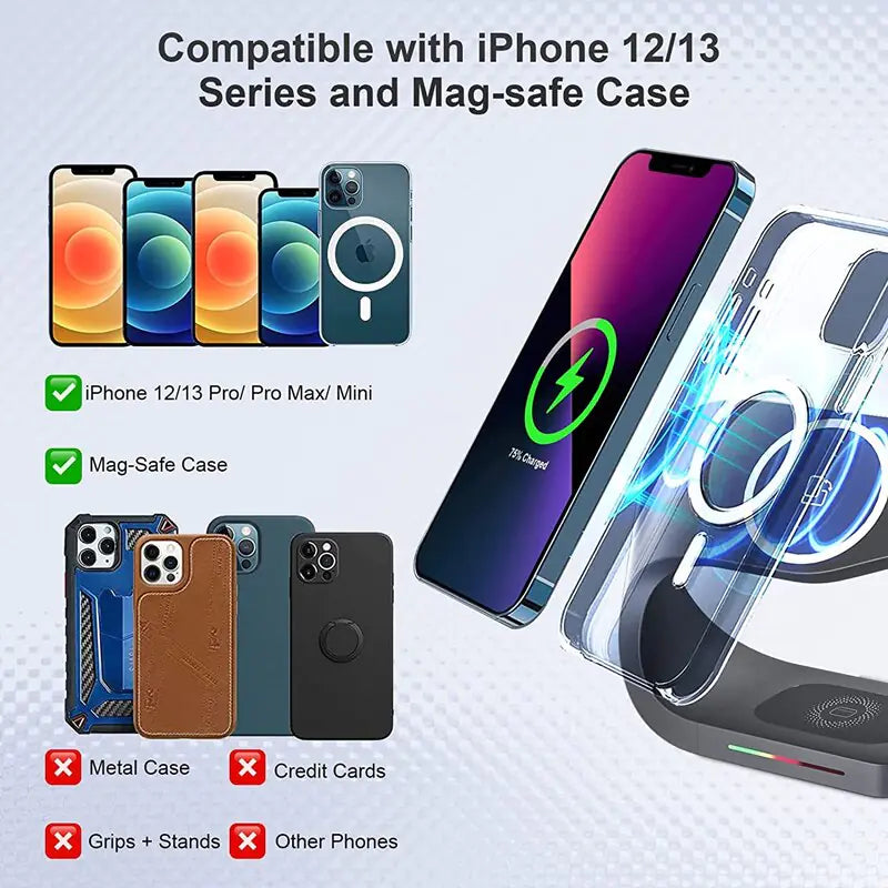 3-in-1 Fast Wireless Charging Dock