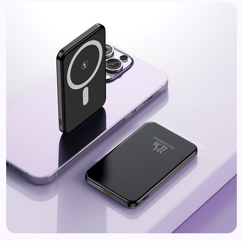 New Slim Aluminum Magnetic Power Bank 5000mAh