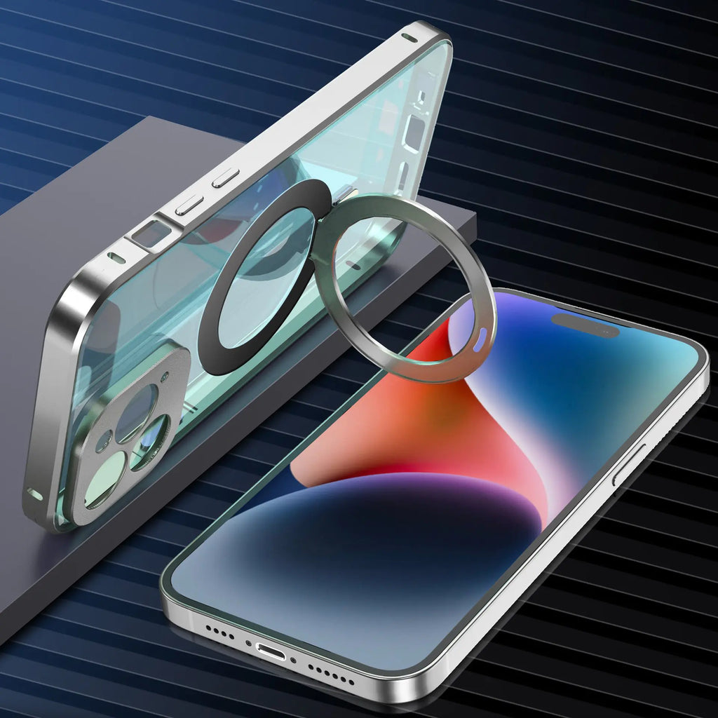 Magnetic Transparent Folding Phone Case Bracket