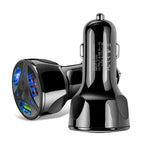 QC3.0 Dual Port USB Car Charger with Fast Charging