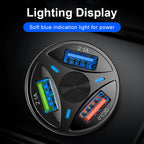 QC3.0 Dual Port USB Car Charger with Fast Charging