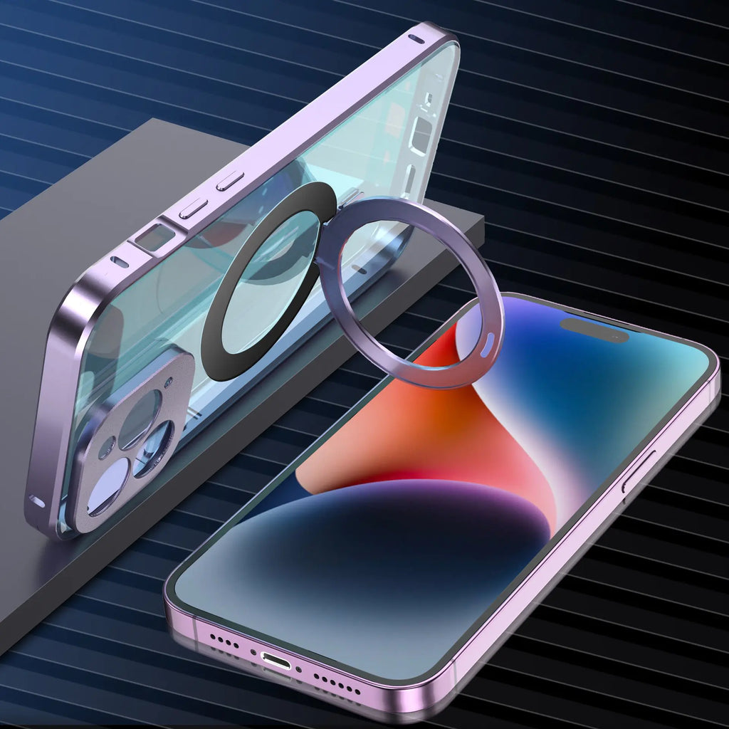 Magnetic Transparent Folding Phone Case Bracket