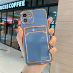Minimalist TPU Card Holder Case for iPhone