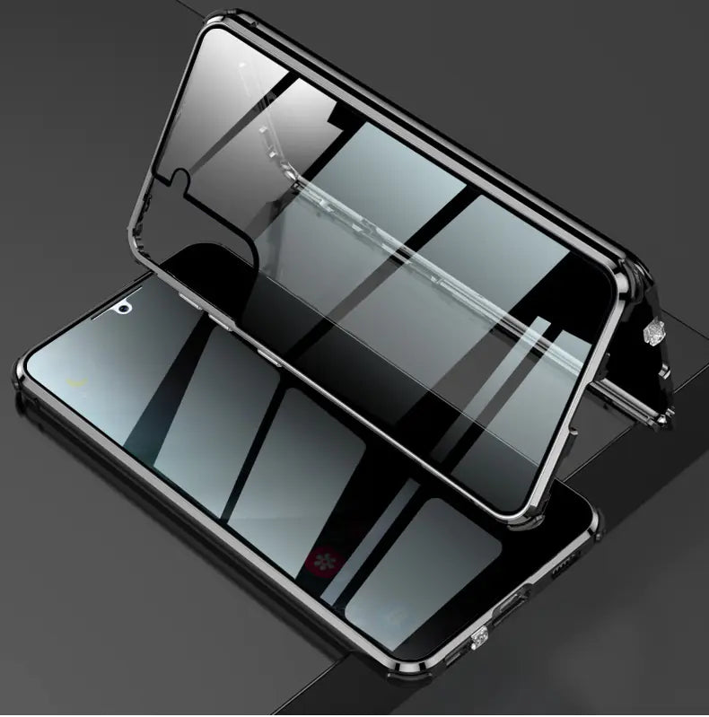 Metal Shield Dual-Sided Glass Case for Samsung