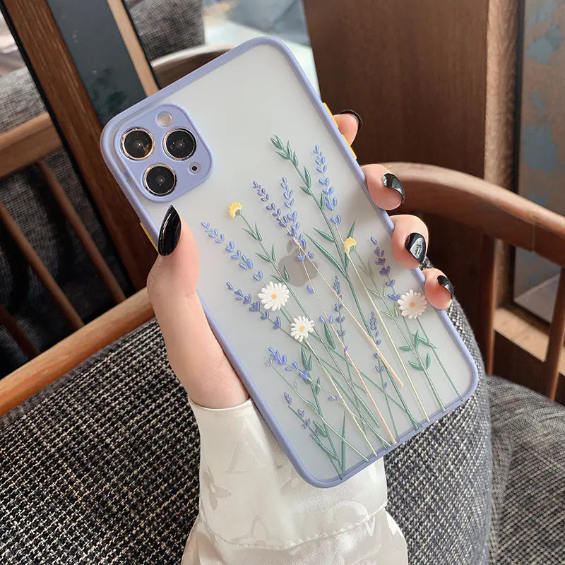 Frosted Contrast Color iPhone Case for Apple