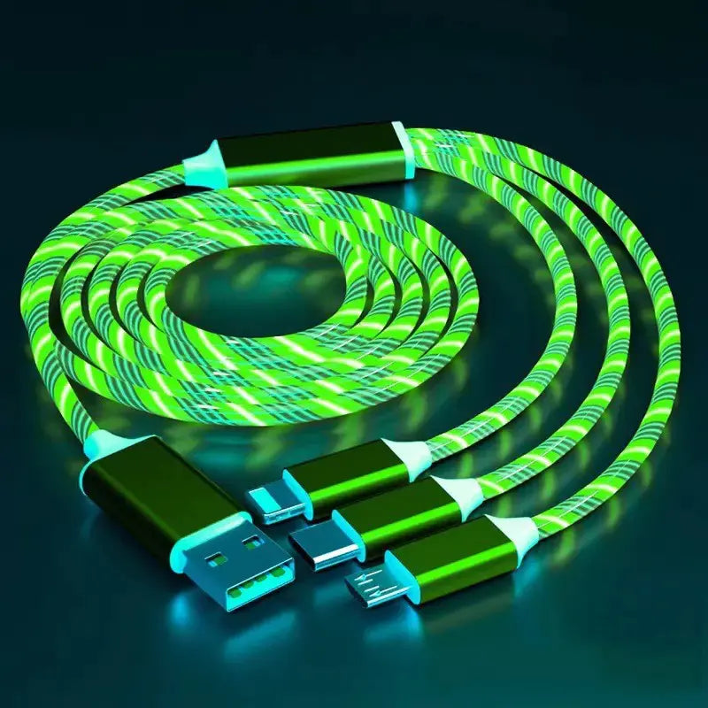 LED Glow Flowing USB Type-C Charging Cable