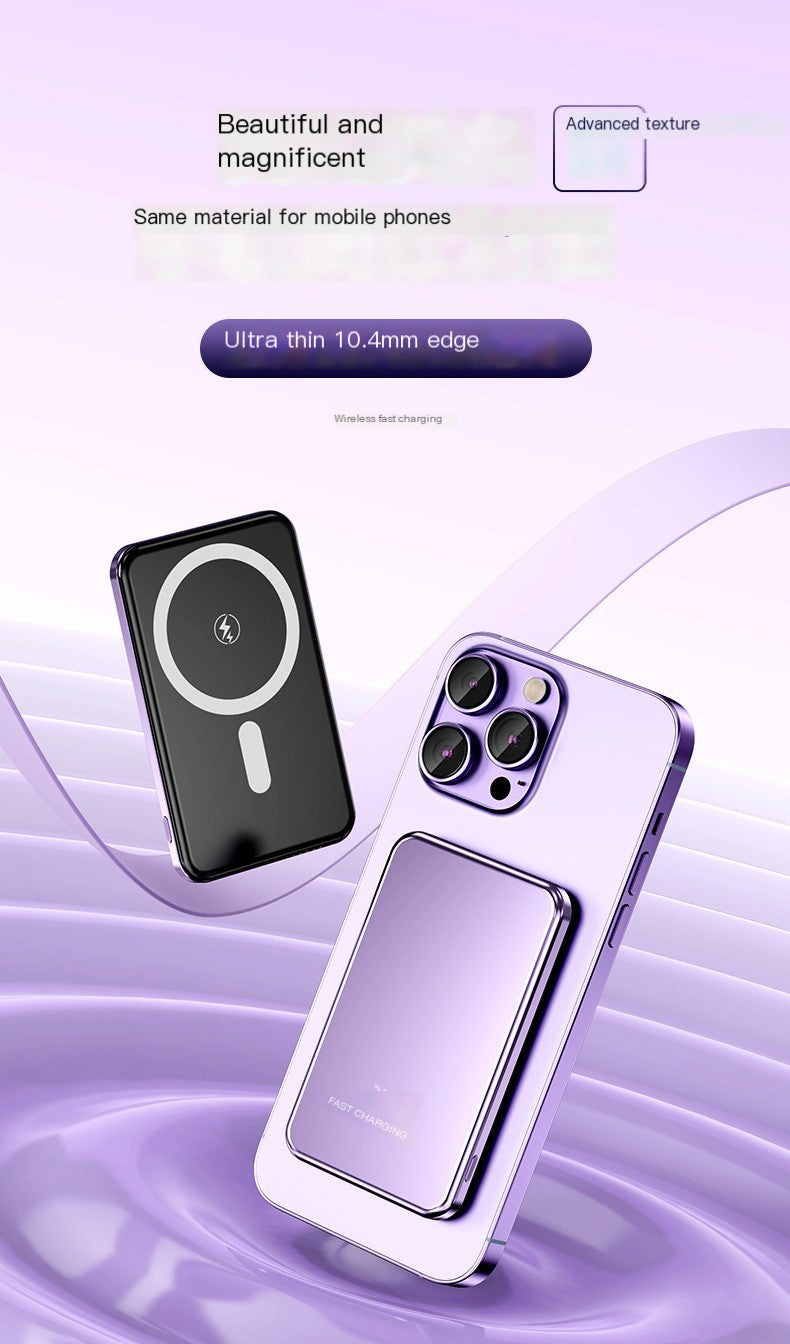 New Slim Aluminum Magnetic Power Bank 5000mAh