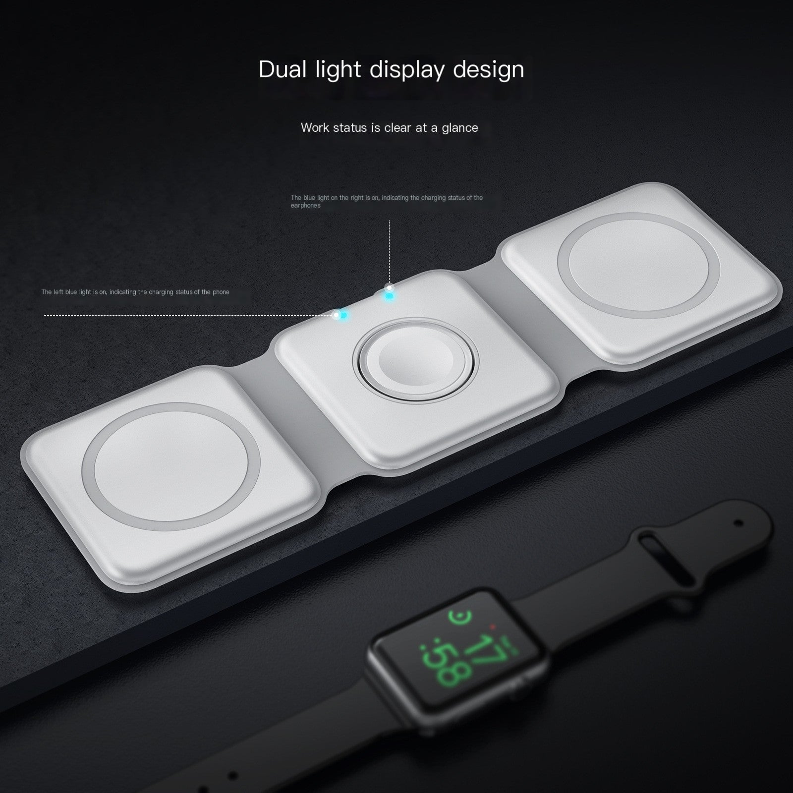 3-in-1 Foldable Magnetic Wireless Charger for Apple