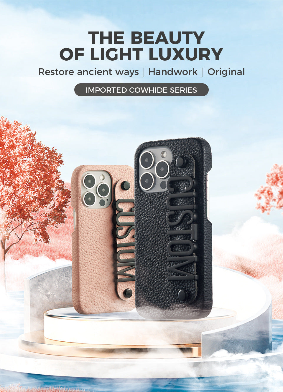 Personalized PU Letter Phone Case for iPhone