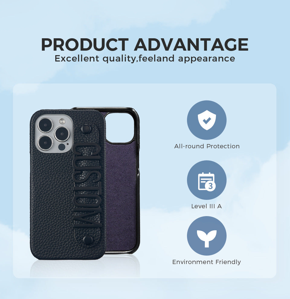 Personalized PU Letter Phone Case for iPhone