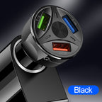 QC3.0 Dual Port USB Car Charger with Fast Charging