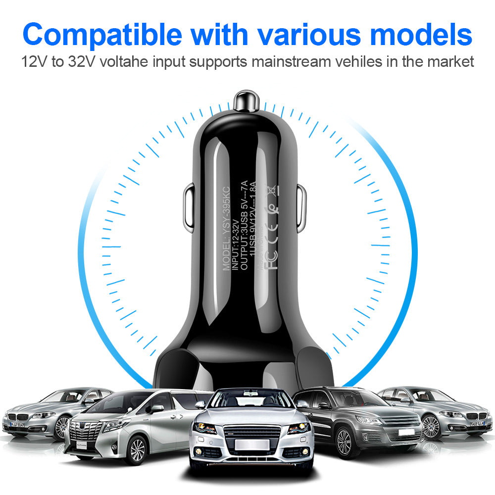QC3.0 Dual Port USB Car Charger with Fast Charging