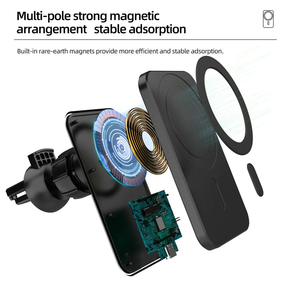 Magnetic Wireless Charger Car Mount Holder
