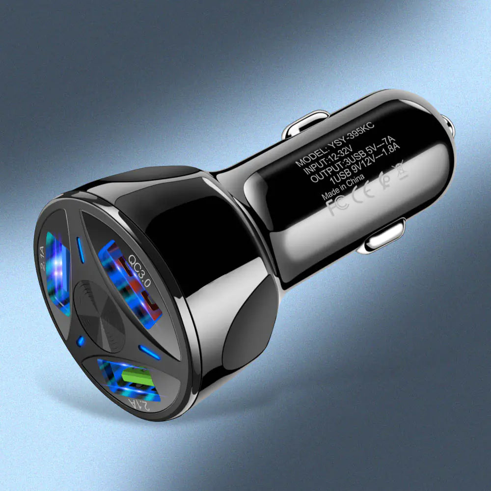 QC3.0 Dual Port USB Car Charger with Fast Charging