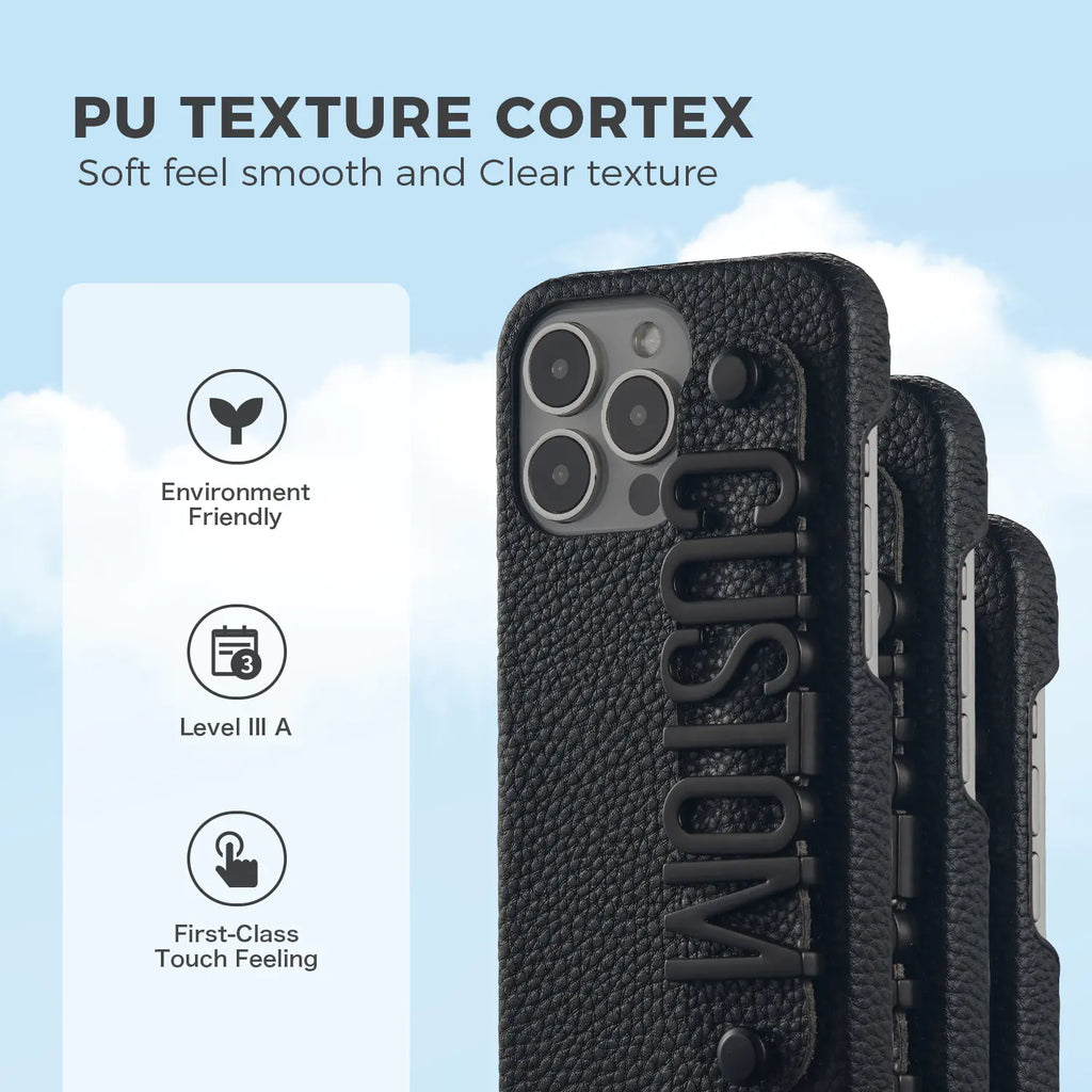 Personalized PU Letter Phone Case for iPhone