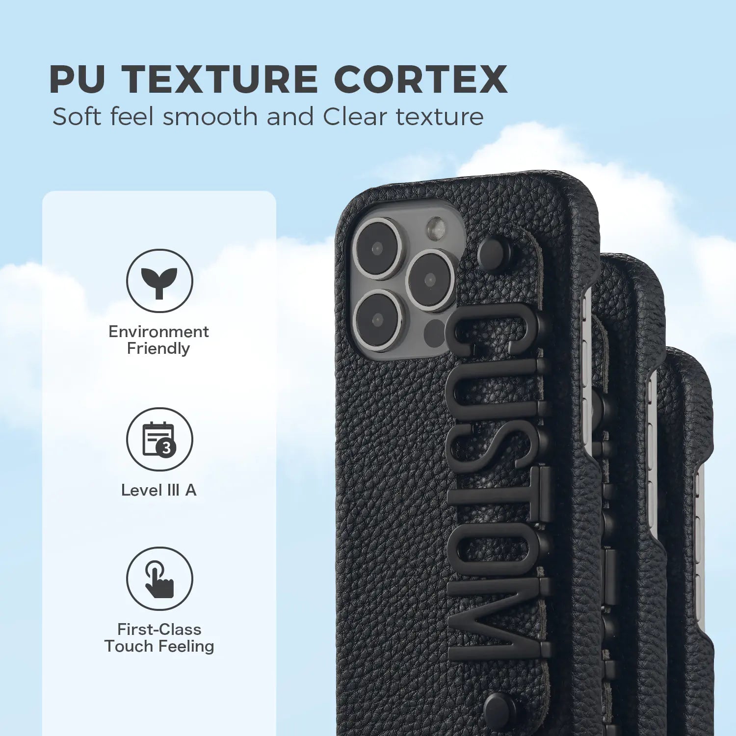 Personalized PU Letter Phone Case for iPhone