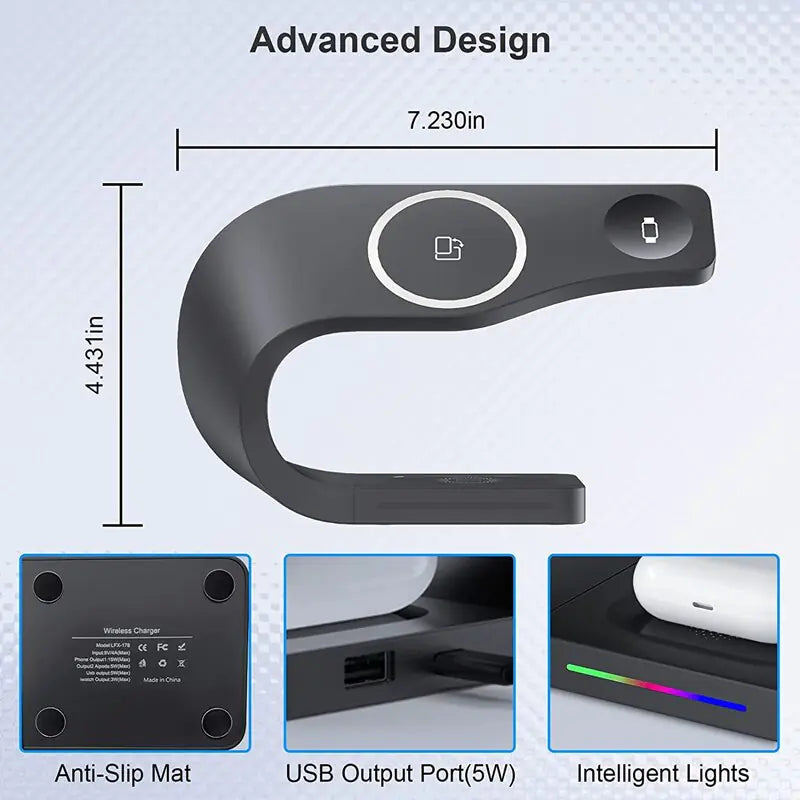 3-in-1 Fast Wireless Charging Dock