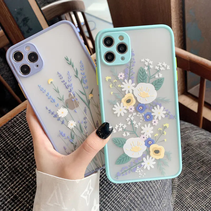 Frosted Contrast Color iPhone Case for Apple