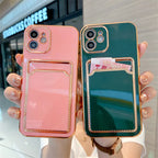 Minimalist TPU Card Holder Case for iPhone