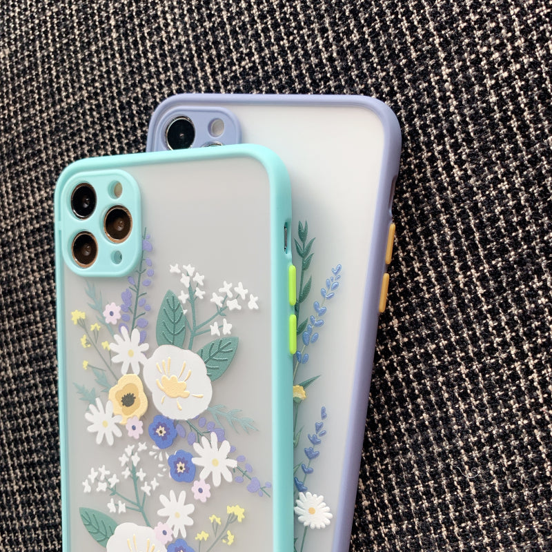 Frosted Contrast Color iPhone Case for Apple