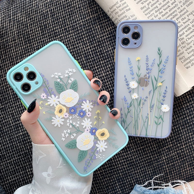 Frosted Contrast Color iPhone Case for Apple