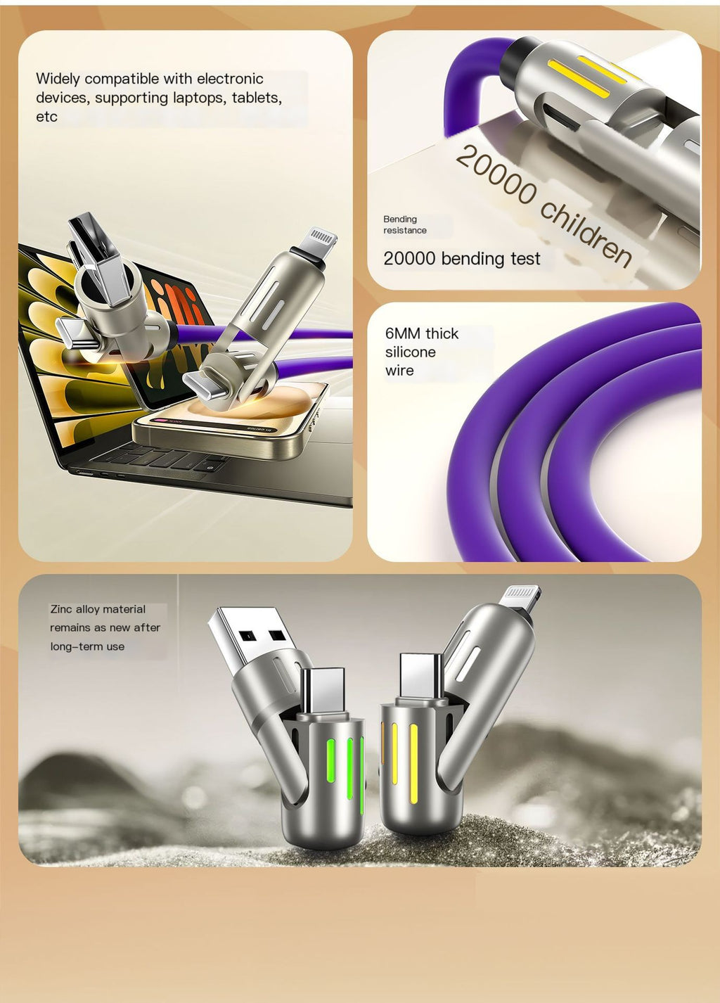 4-in-1 Data Cable (Single Item)
