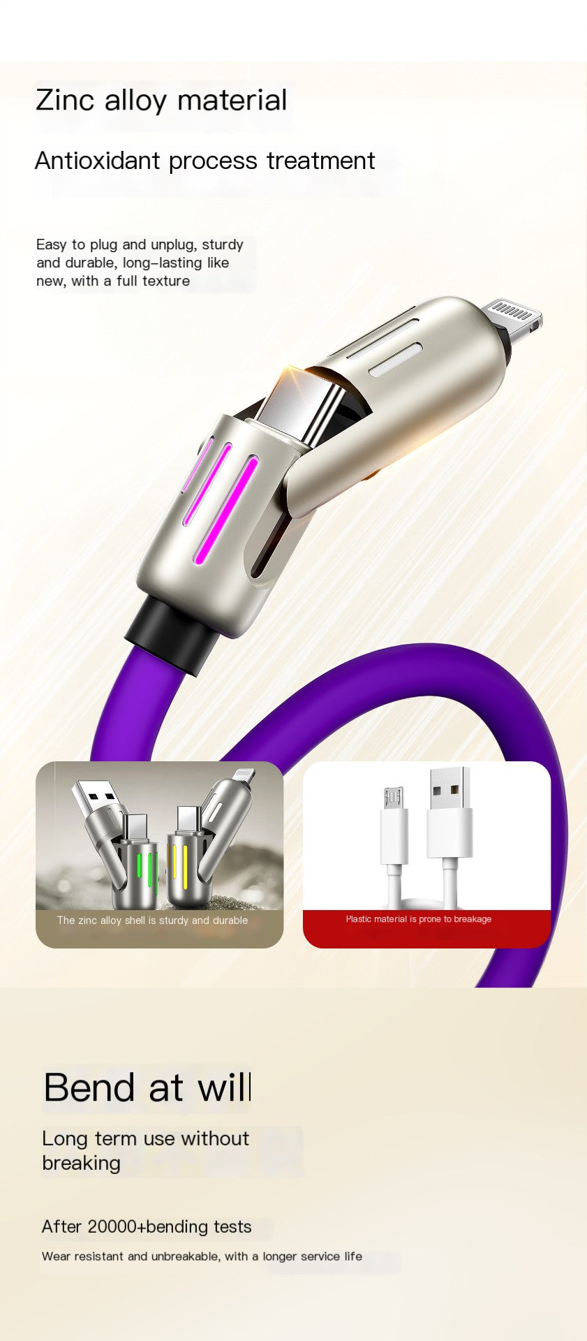 4-in-1 Data Cable (Single Item)