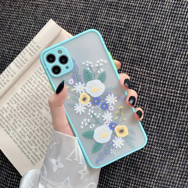 Frosted Contrast Color iPhone Case for Apple