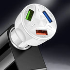 QC3.0 Dual Port USB Car Charger with Fast Charging