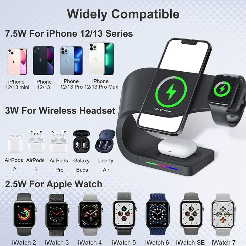 3-in-1 Fast Wireless Charging Dock