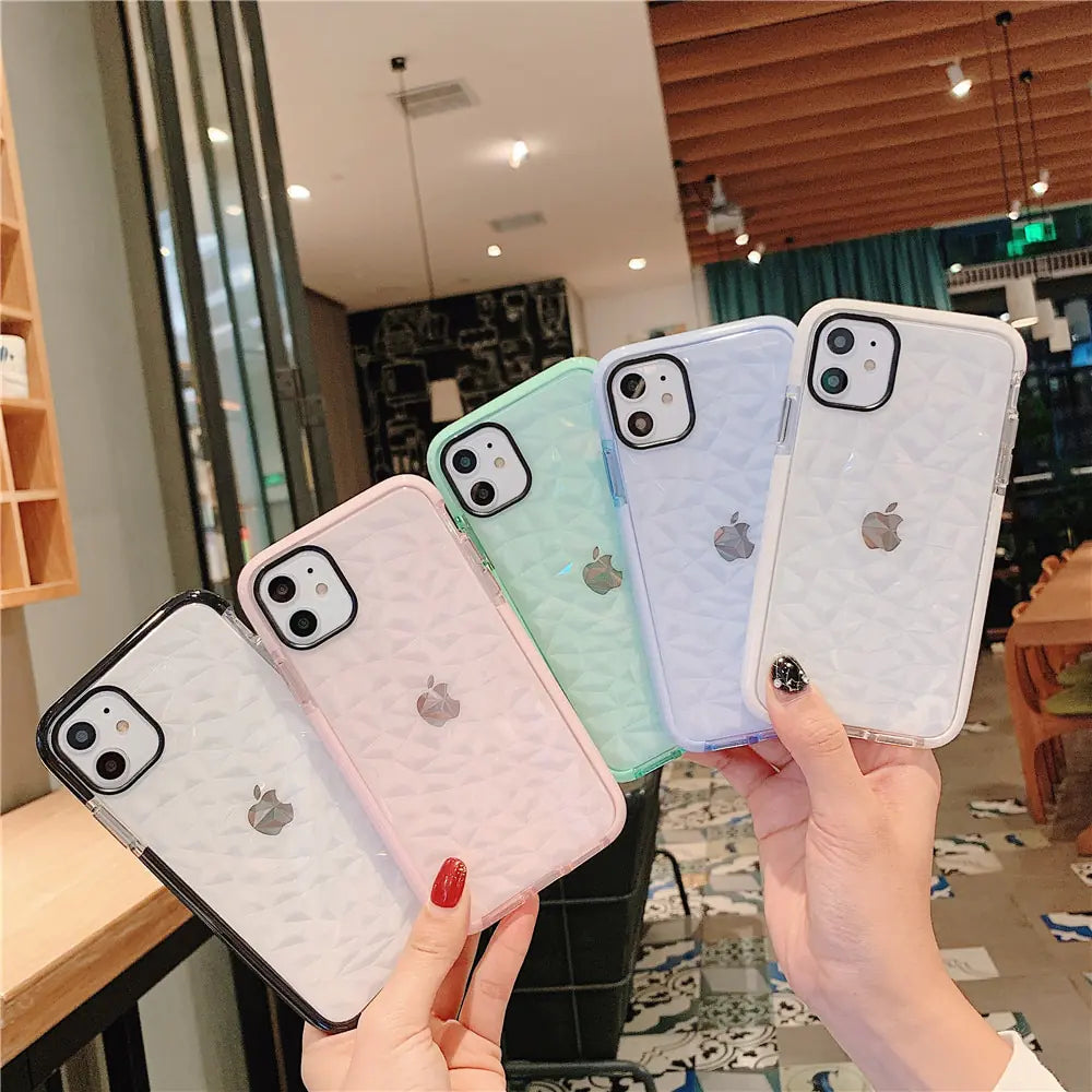 3D Diamond Pattern Phone Case for iPhone