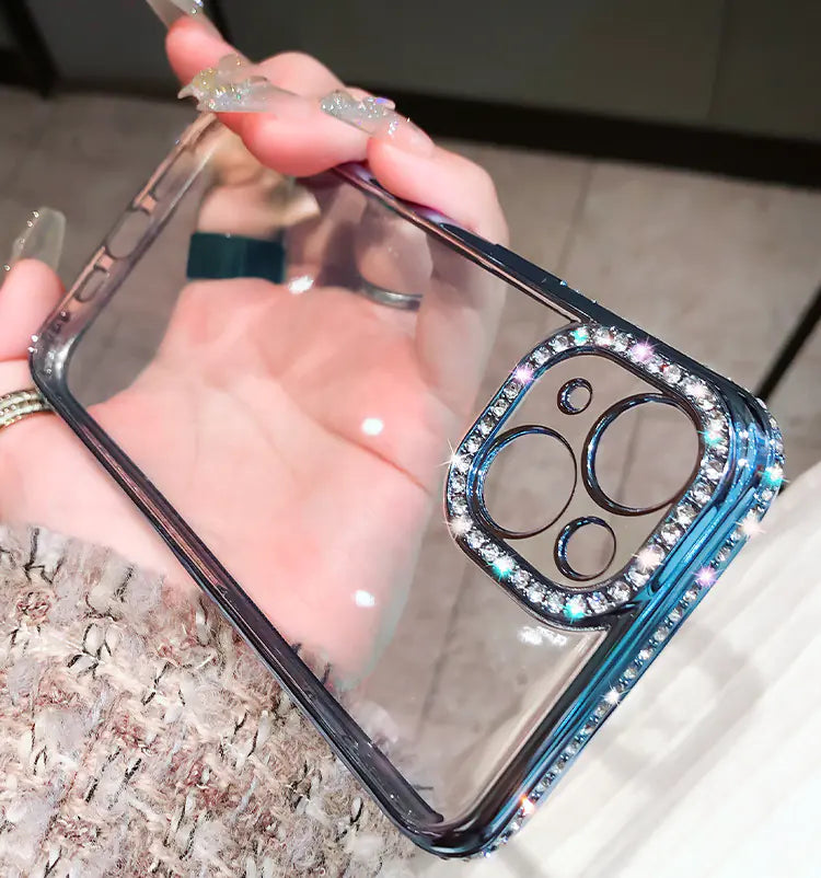 Diamond-Studded Phone Case for iPhone